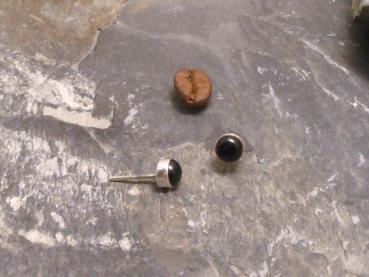 Earstudd Silver Onyx