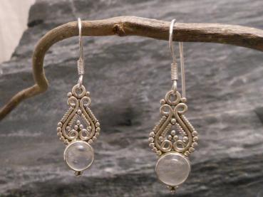 Earrings Silver  Moonstone