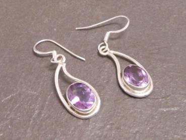 Earrings Silver  Amethyst