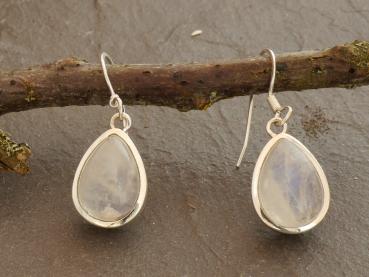 Earrings Silver  Moonstone