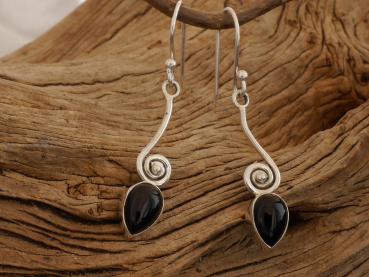 Silberohrringe Onyx