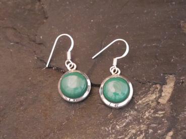 Earrings Silver  Malakite