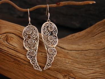 Earrings Silver   Moonstone