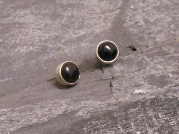 Earstudd Silver Onyx