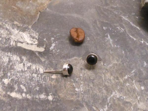 Earstudd Silver Onyx