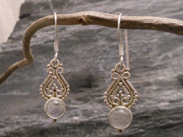 Earrings Silver  Moonstone