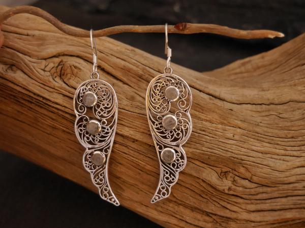 Earrings Silver   Moonstone