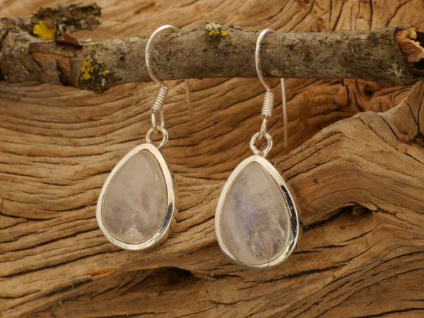 Earrings Silver  Moonstone