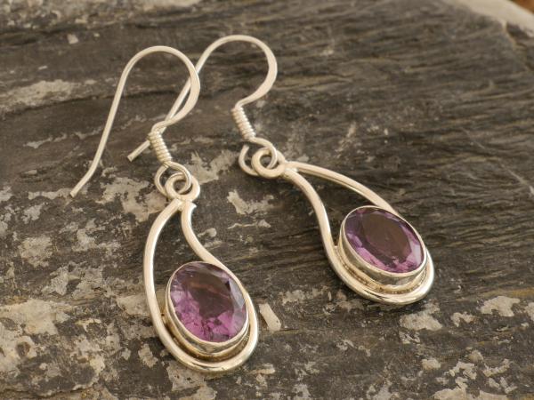 Earrings Silver  Amethyst