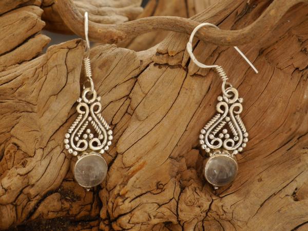 Earrings Silver  Moonstone