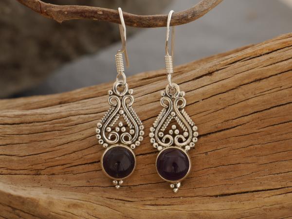 Earrings Silver  Amethyst