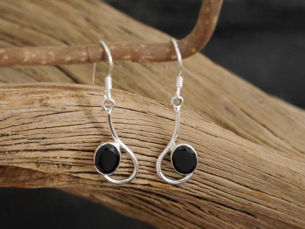 Silberohrringe Onyx