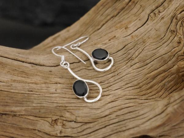 Silberohrringe Onyx