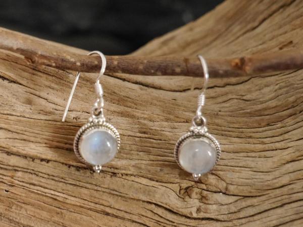 Earrings Silver  Moonstone