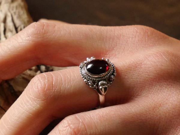 Silverring Garnet