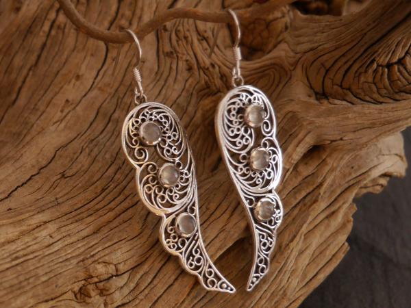 Earrings Silver   Moonstone